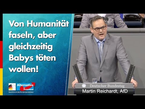 Von Humanität faseln, aber gleichzeitig Babys töten wollen! - Martin Reichardt - AfD-Fraktion