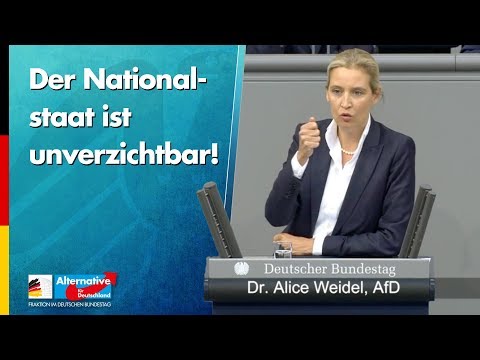 Der Nationalstaat ist unverzichtbar! - Alice Weidel - AfD-Fraktion im Bundestag