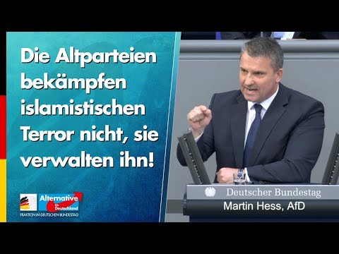 Die Altparteien bekämpfen islamistischen Terror nicht, sie verwalten ihn! - Martin Hess - AfD