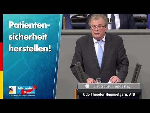 &quot;Patientensicherheit herstellen!&quot; - Udo Hemmelgarn - AfD-Fraktion im Bundestag