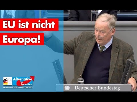 Dr. Alexander Gauland: &quot;EU ist nicht Europa!&quot; - AfD-Fraktion im Bundestag
