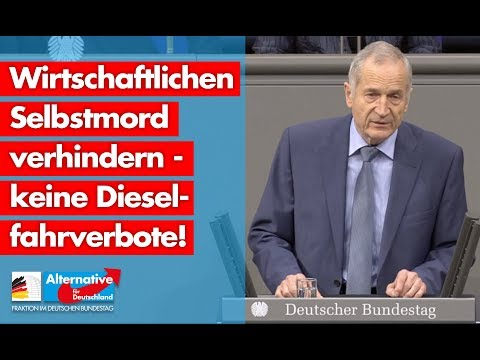 Wirtschaftlichen Selbstmord verhindern - keine Dieselfahrverbote! - Martin Hohmann - AfD-Fraktion