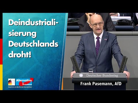 Deindustrialisierung Deutschlands droht! - Frank Pasemann - AfD-Fraktion im Bundestag