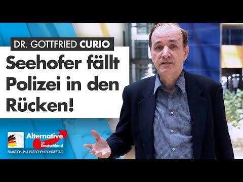 &quot;Seehofer fällt Polizei in den Rücken!&quot; - Dr. Gottfried Curio - AfD-Fraktion im Bundestag