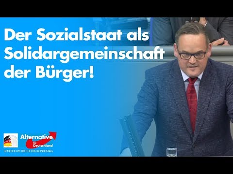 Sozialstaat als Solidargemeinschaft der Bürger - Martin Reichardt - AfD-Fraktion im Bundestag