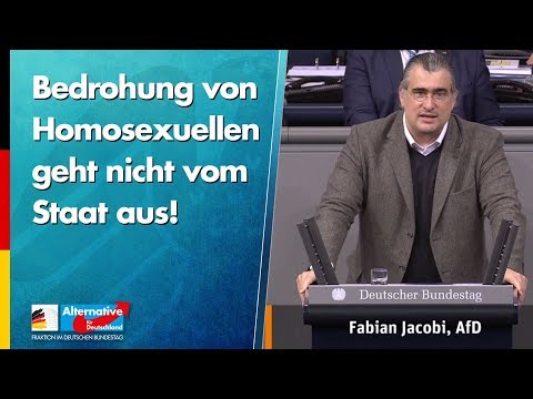 Bedrohung von Homosexuellen geht nicht vom Staat aus! - Fabian Jacobi - AfD-Fraktion
