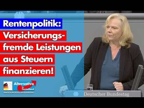 Versicherungsfremde Leistungen aus Steuern finanzieren! - Ulrike Schielke-Ziesing - AfD