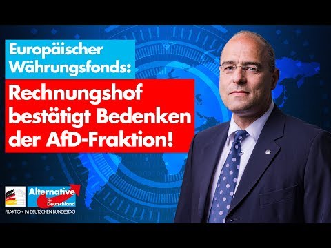 Europäischer Währungsfonds: Rechnungshof bestätigt Bedenken der AfD-Fraktion! - Bundestag