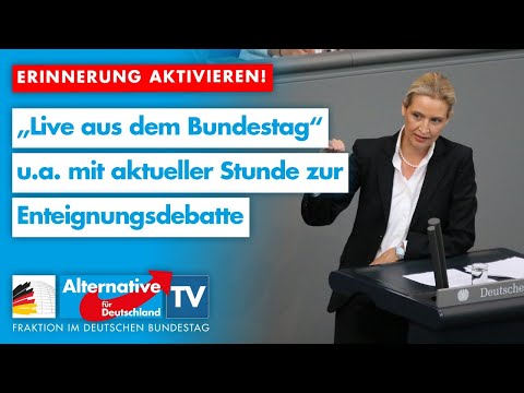 Live aus dem Bundestag - Thema u.a. Enteignung - AfD-Fraktion im Bundestag