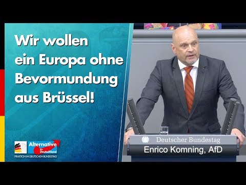 Wir wollen ein Europa ohne Bevormundung aus Brüssel! - Enrico Komning - AfD-Fraktion im Bundestag