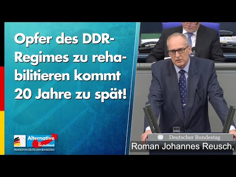 Opfer des DDR-Regimes rehabilitieren ist gut, kommt aber 20 Jahre zu spät! - Roman Reusch