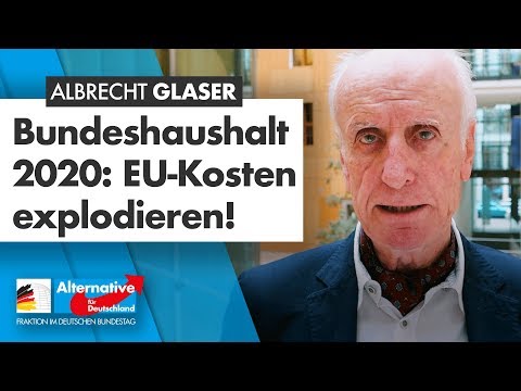 Bundeshaushalt 2020: EU-Kosten explodieren! - Albrecht Glaser