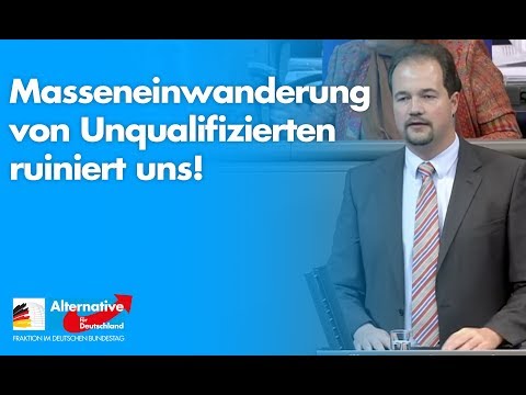 Masseneinwanderung von Unqualifizierten ruiniert uns - Martin Sichert - AfD-Fraktion im Bundestag