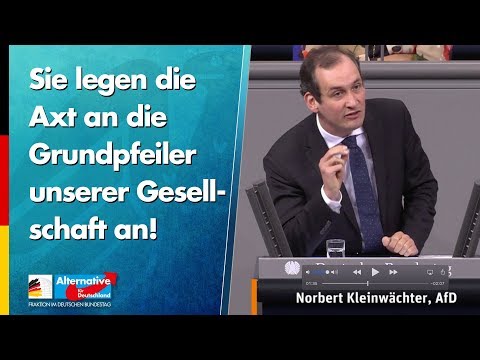 Sie legen die Axt an die Grundpfeiler unserer Gesellschaft an! - Norbert Kleinwächter