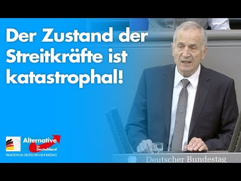 Der Zustand der Streitkräfte ist katastrophal! - Martin Hohmann - AfD-Fraktion im Bundestag