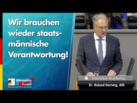 Wir brauchen wieder staatsmännische Verantwortung! - Roland Hartwig - AfD-Fraktion im Bundestag