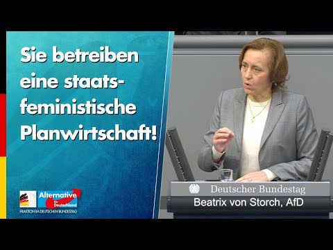Sie betreiben eine staatsfeministische Planwirtschaft - Beatrix von Storch - AfD-Fraktion
