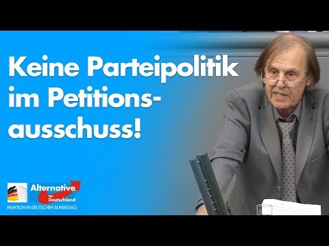 Detlev Spangenberg: Keine Parteipolitik im Petitionsausschuss! - AfD-Fraktion im Bundestag