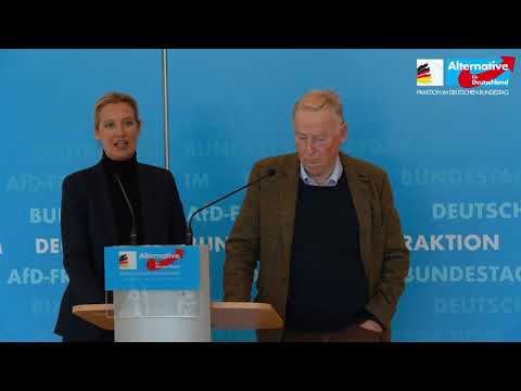 Pressestatement der Fraktionsvorsitzenden Gauland und Weidel zum Lockdown- AfD-Fraktion im Bundestag
