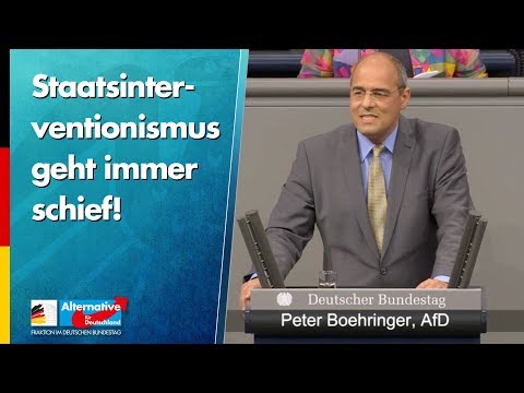 Staatsinterventionismus geht immer schief! - Peter Boehringer - AfD-Fraktion im Bundestag