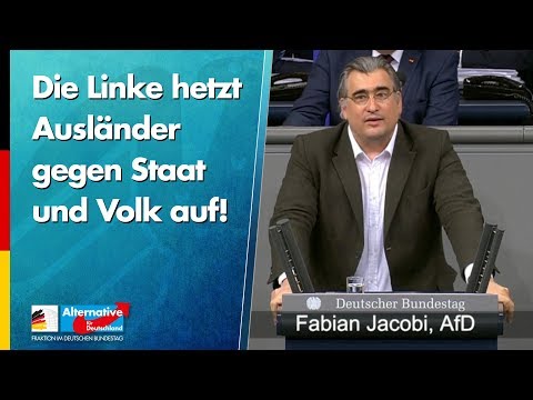 Die Linke hetzt Ausländer gegen Staat und Volk auf! - Fabian Jacobi - AfD-Fraktion im Bundestag