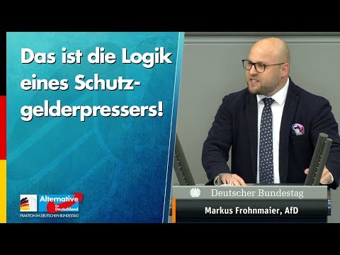 Das ist die Logik eines Schutzgelderpressers! - Markus Frohnmaier - AfD-Fraktion im Bundestag
