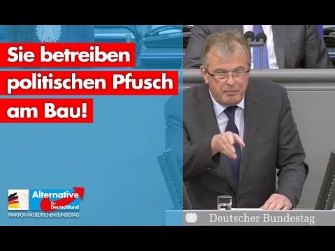 Udo Hemmelgarn: Sie betreiben politischen Pfusch am Bau! - AfD-Fraktion im Bundestag