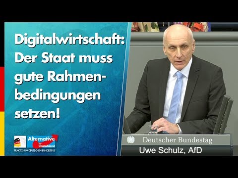 Digitalwirtschaft: Der Staat muss gute Rahmenbedingungen setzen! - Uwe Schulz - AfD-Fraktion