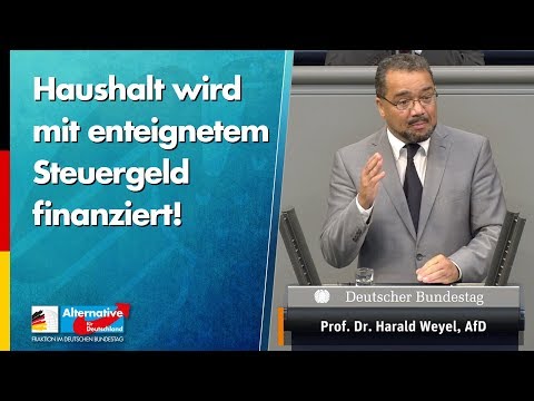 Haushalt wird mit enteignetem Steuergeld finanziert! - Harald Weyel - AfD-Fraktion im Bundestag