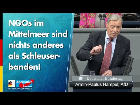 NGOs im Mittelmeer sind nichts anderes als Schleuserbanden! - Armin-Paul Hampel - AfD-Fraktion