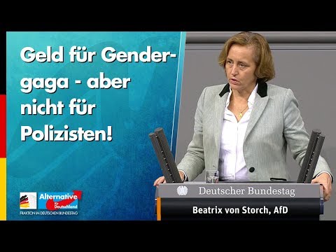 Geld für Gendergaga - aber nicht für Polizisten! - Beatrix von Storch - AfD-Fraktion im Bundestag