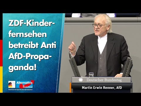 ZDF-Kinderfernsehen betreibt Anti AfD-Propaganda! - Martin Renner - AfD-Fraktion im Bundestag