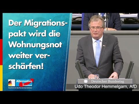 Der Migrationspakt wird die Wohnungsnot weiter verschärfen! - Udo Hemmelgarn - AfD-Fraktion