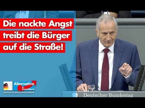 Die nackte Angst treibt die Bürger auf die Straße! - Martin Hohmann - AfD-Fraktion im Bundestag