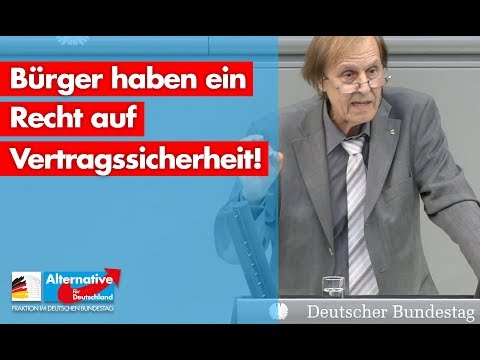 Detlev Spangenberg: Bürger haben ein Recht auf Vertragssicherheit! - AfD-Fraktion im Bundestag