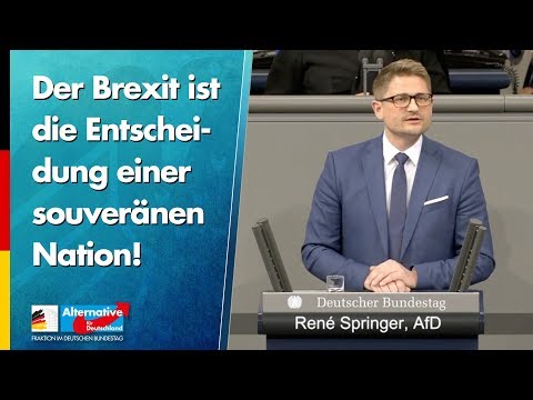 Der Brexit ist die Entscheidung einer souveränen Nation! - René Springer - AfD-Fraktion im Bundestag