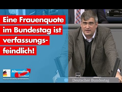 Fabian Jacobi: Eine Frauenquote im Bundestag ist verfassungsfeindlich! - AfD-Fraktion