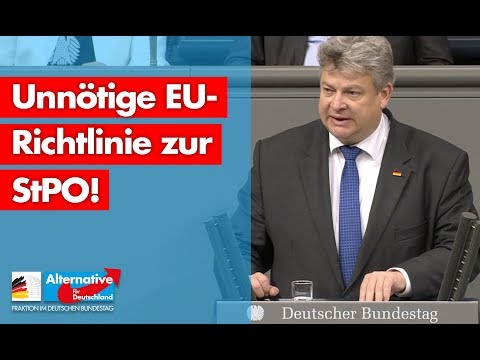Thomas Seitz: Unnötige EU-Richtlinie zur StPO! - AfD-Fraktion im Bundestag